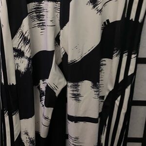Black and White Adidas Abstract Print Pants